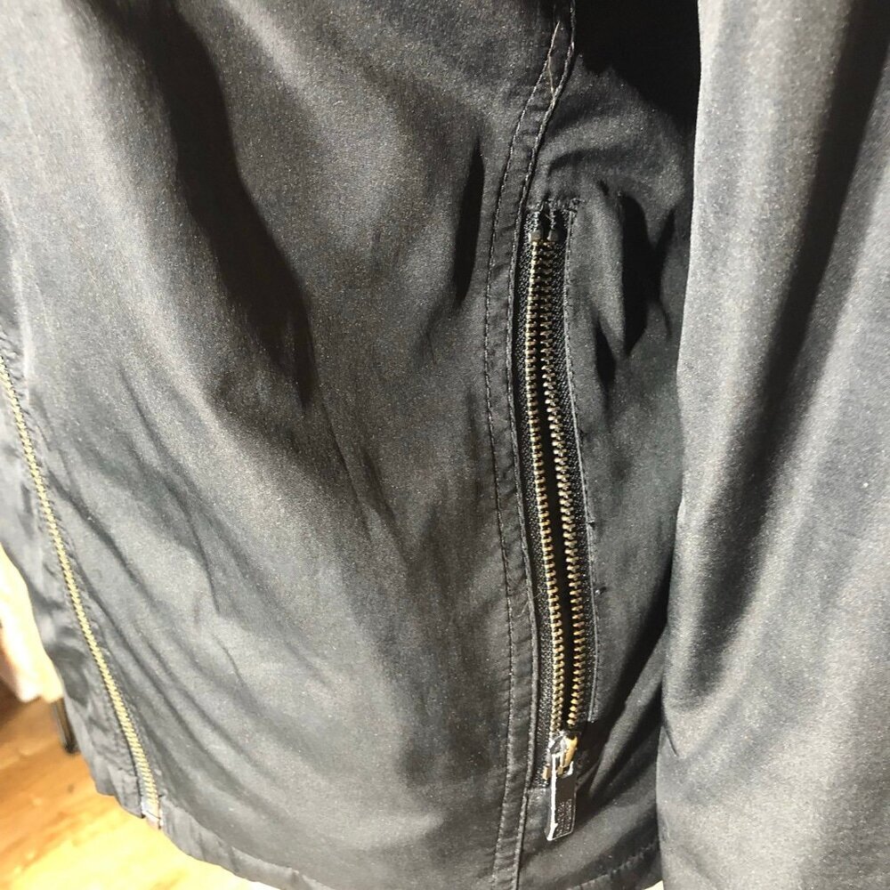 Kenneth Cole Reaction Black Moto Jacket Waterproof XL - Picture 11 of 12